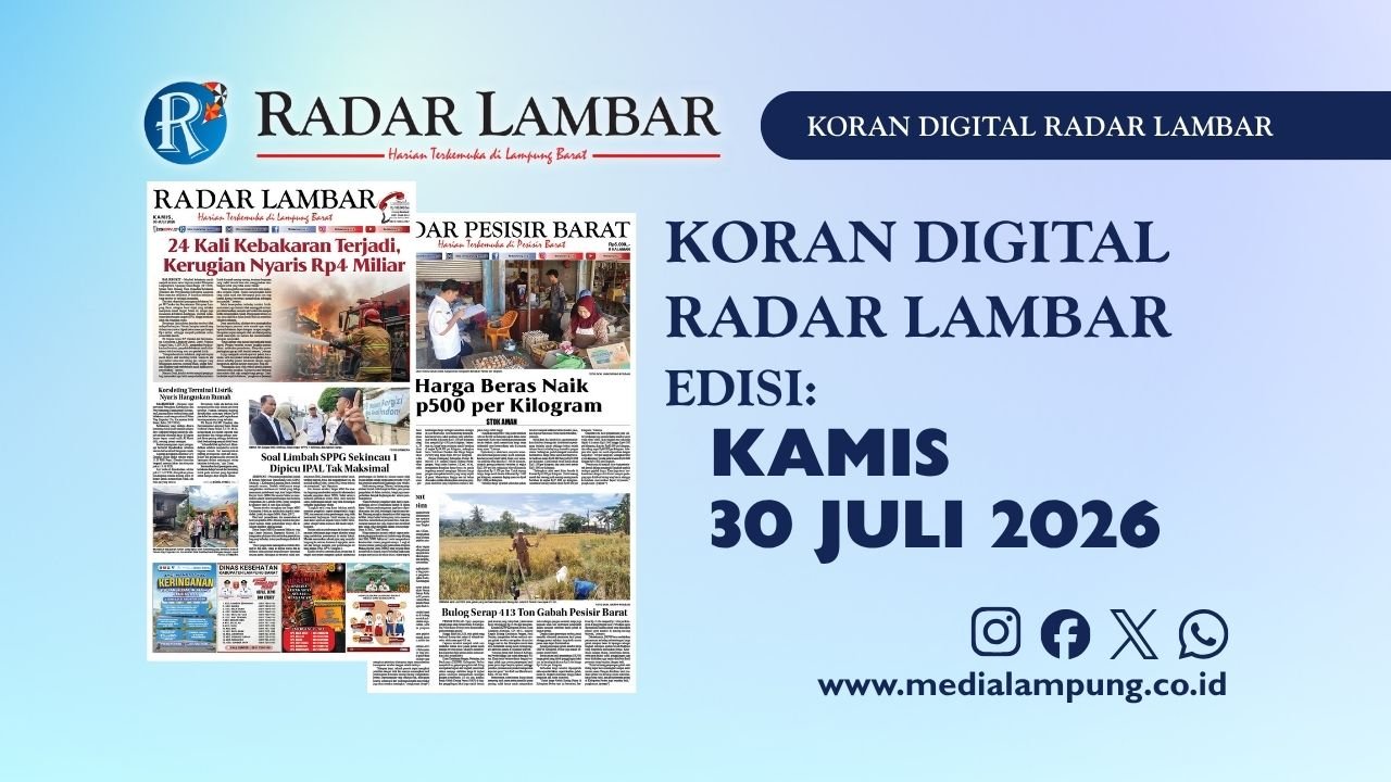 Epaper Radar Lambar Edisi 30 Juli 2026