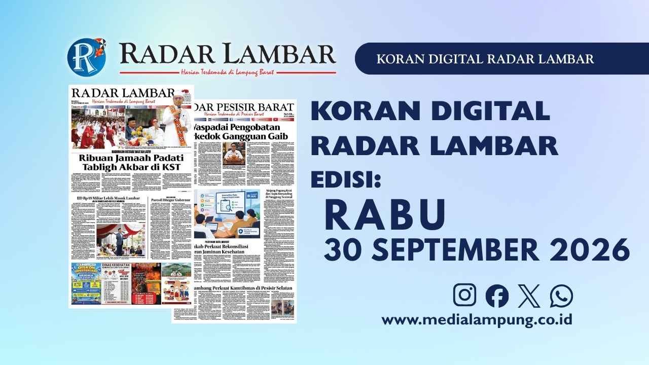 Epaper Radar Lambar Edisi 30 September 2026