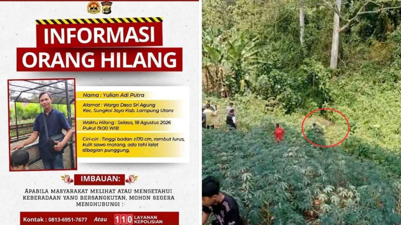 Diduga Dibunuh, Tukang Koperasi Ditemukan Meninggal di Kebun Singkong Lampung Utara