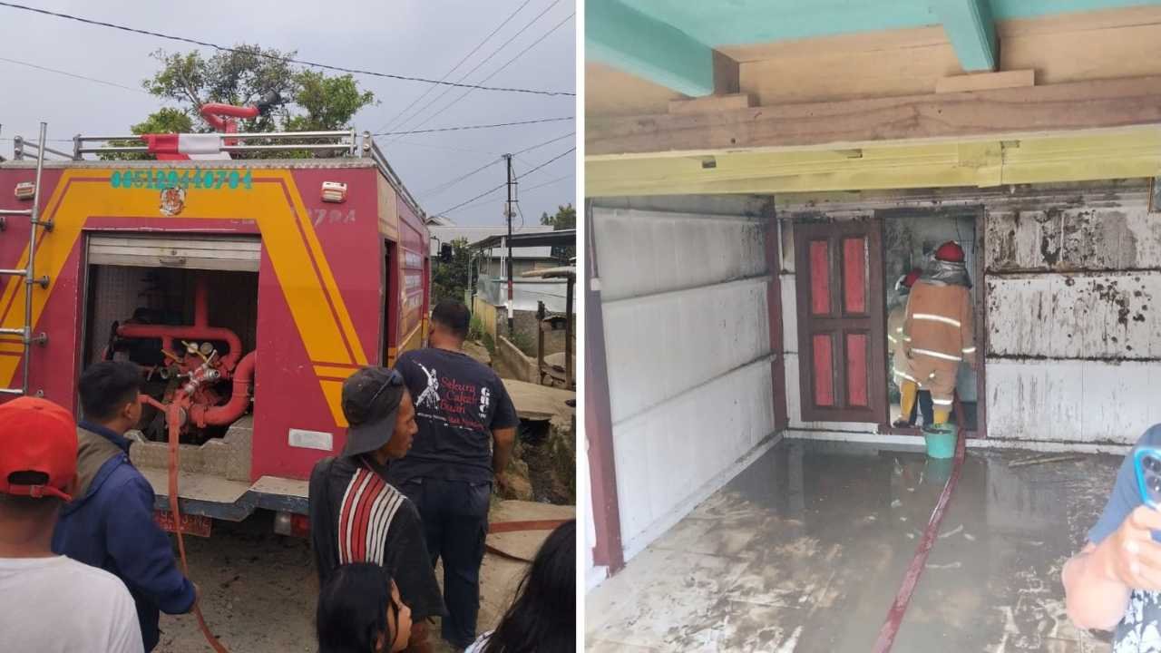 Rumah Warga Sukarame Terbakar Akibat Korsleting, Kerugian Rp50 Juta