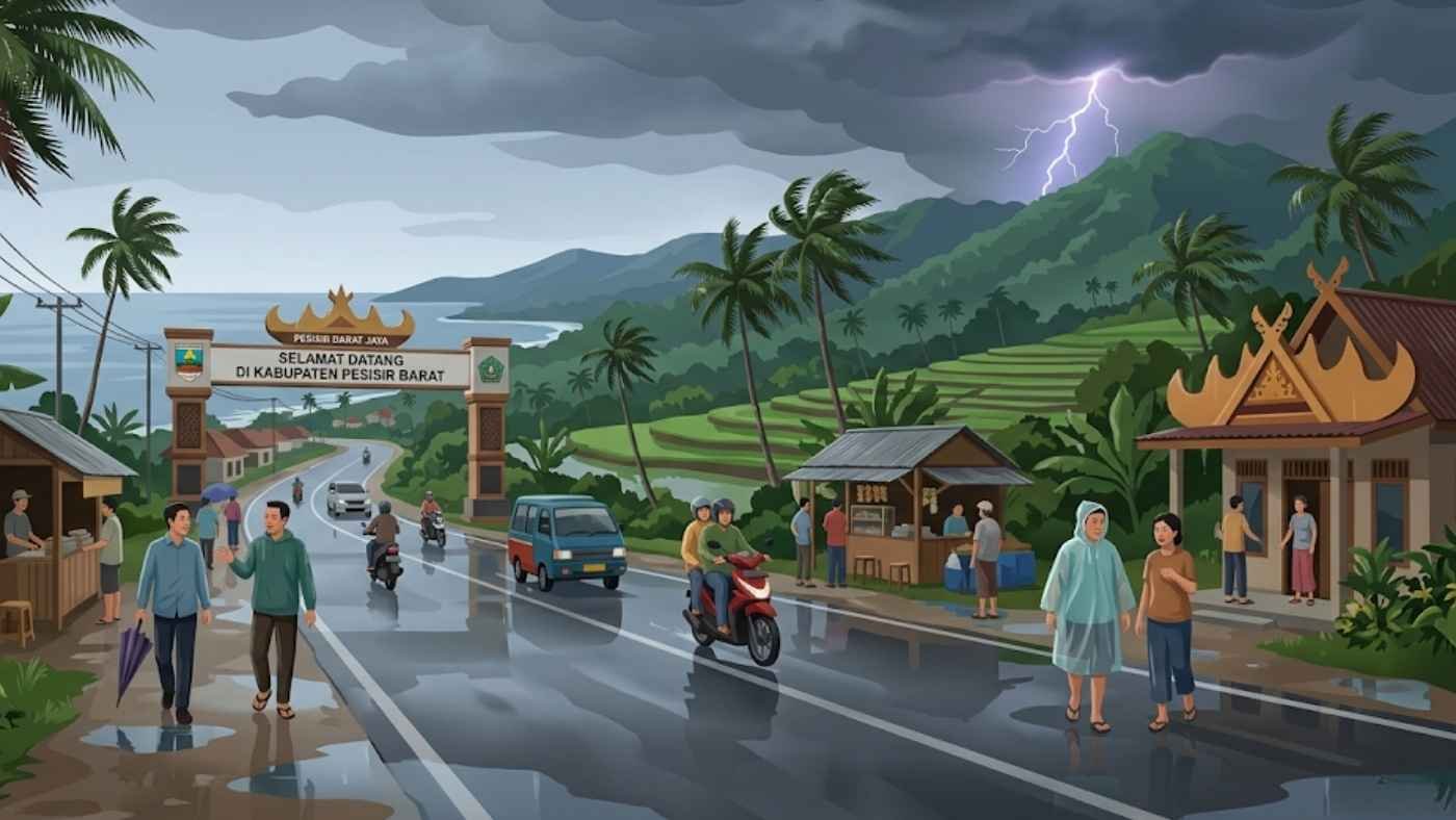 Cuaca Ekstrem Terjadi, BPBD Sebut Pesisir Barat Tetap Kondusif