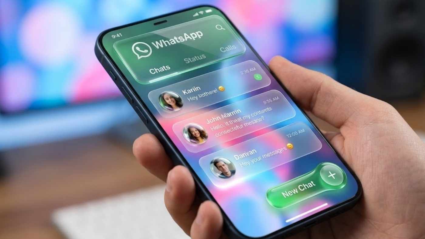 WhatsApp Uji Desain Liquid Glass, Tampilan Chat Jadi Lebih Futuristik
