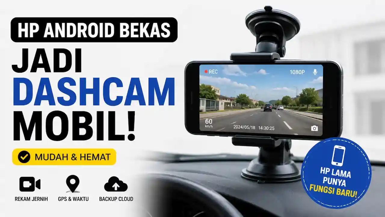 Cara Ubah HP Android Bekas Jadi Dashcam Mobil, Modal Aplikasi Gratis dan Hasil Rekaman Jernih