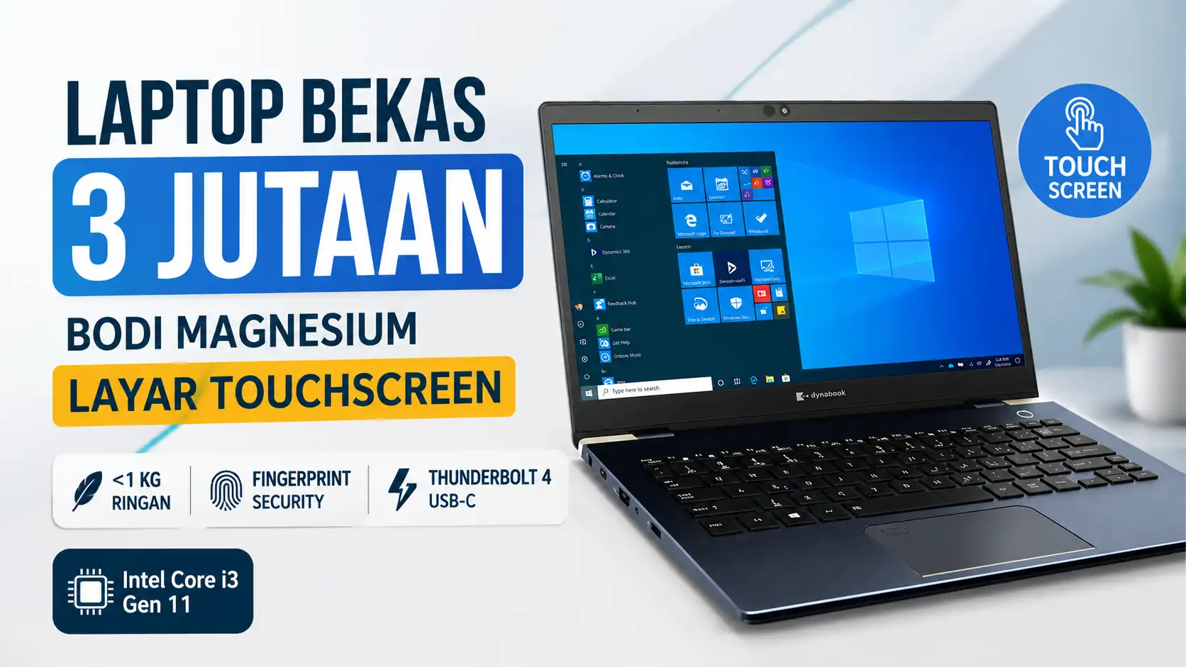 Laptop Bekas Rp3 Jutaan Ini Punya Bodi Magnesium dan Layar Sentuh Premium