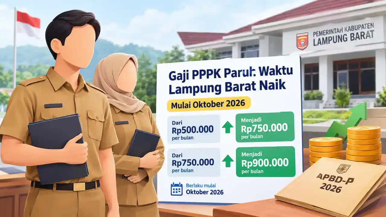 Gaji PPPK Paruh Waktu Lampung Barat Naik, Terendah Jadi Rp750 Ribu