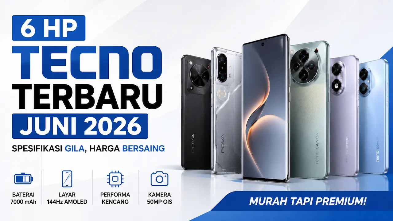 6 HP Tecno Terbaru Juni 2026, Spek Premium Harga Bikin Kompetitor Ketar-Ketir