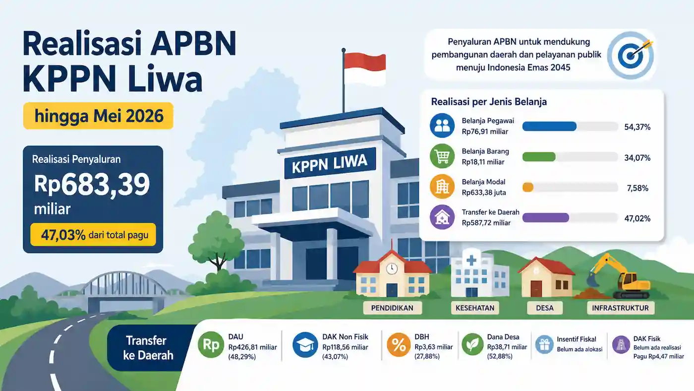 Mei 2026, APBN di Lampung Barat dan Pesisir Barat Tersalur Rp683,39 Miliar