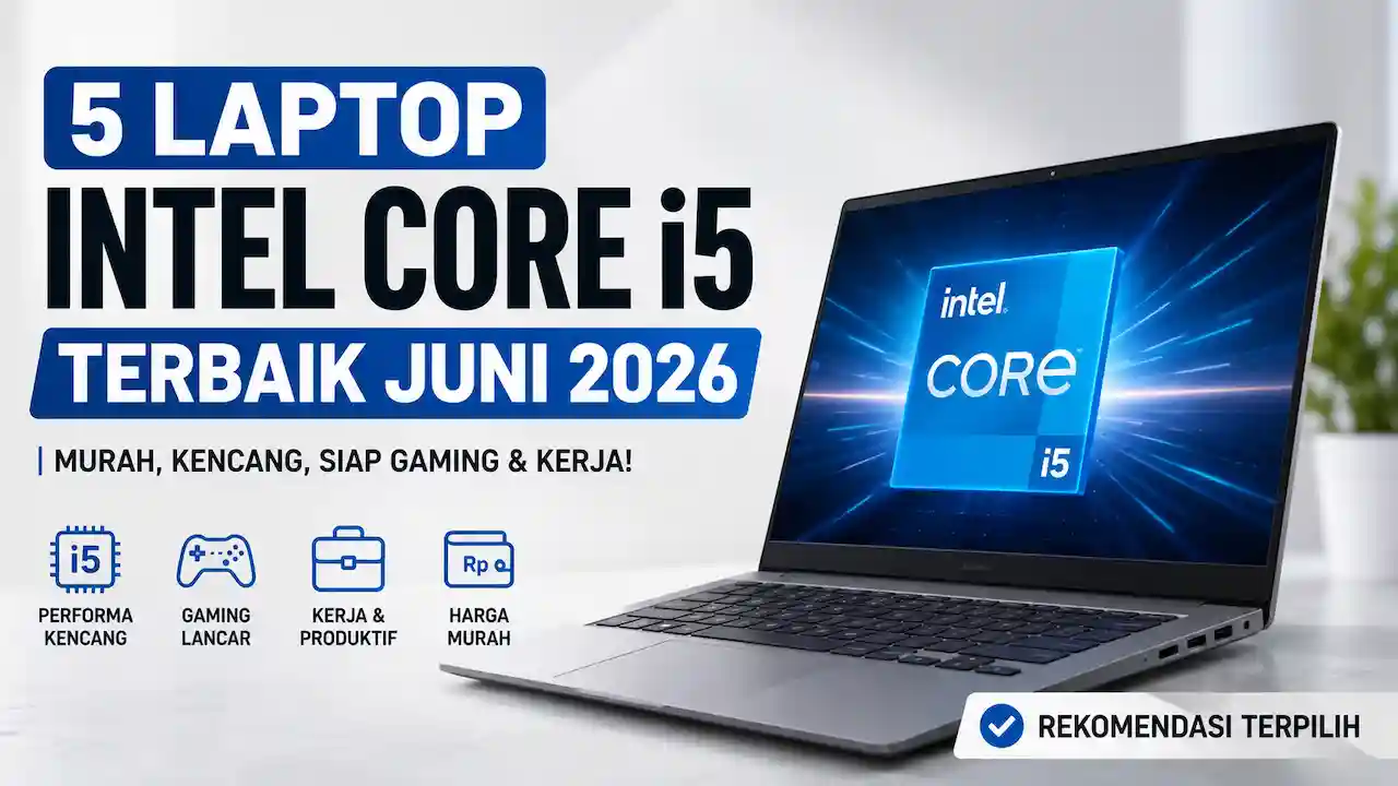 5 Laptop Intel Core i5 Murah Terbaik Juni 2026! Kuliah, Gaming hingga Editing Lancar