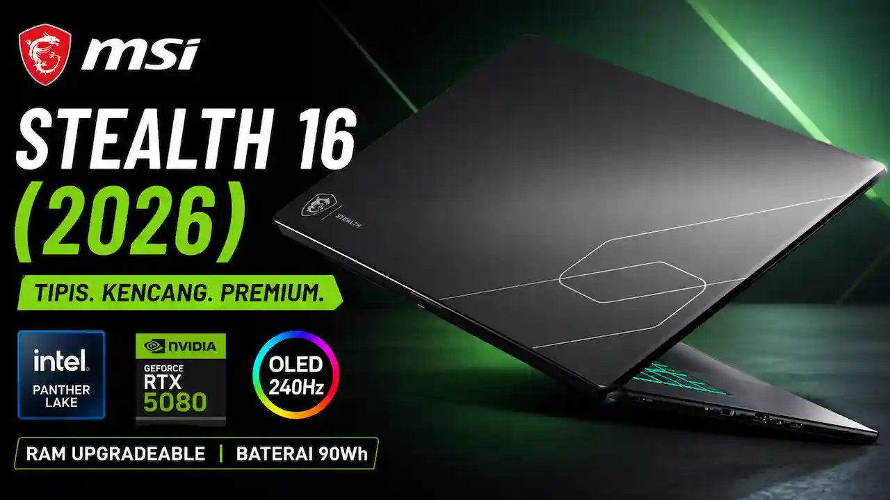 MSI Stealth 16 (2026): Laptop Gaming Tipis Kencang Pesaing ROG Zephyrus G16