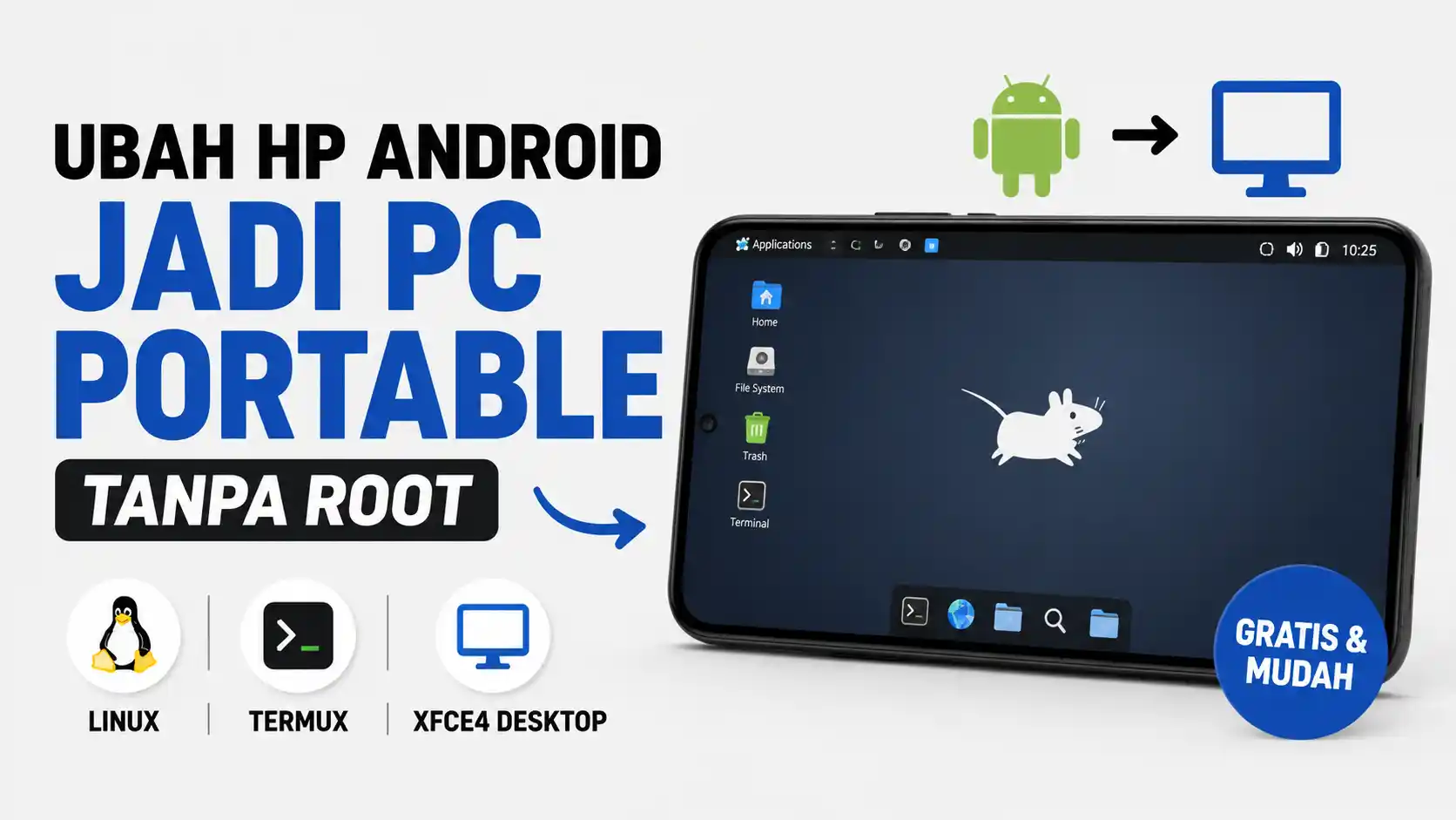Trik Jalankan Desktop Linux di HP Android Tanpa Root, Performa Lebih Ringan