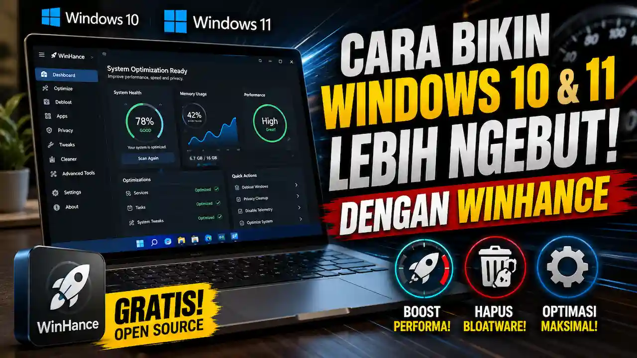 Cara Membuat Windows 10 dan 11 Lebih Ngebut dengan WinHance