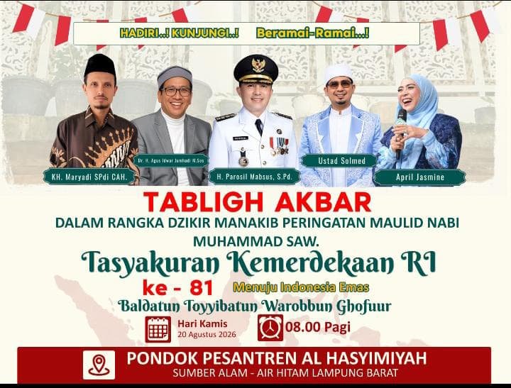 Al Hasyimiyah Gelar Tabligh Akbar, Hadirkan Ustaz Solmed