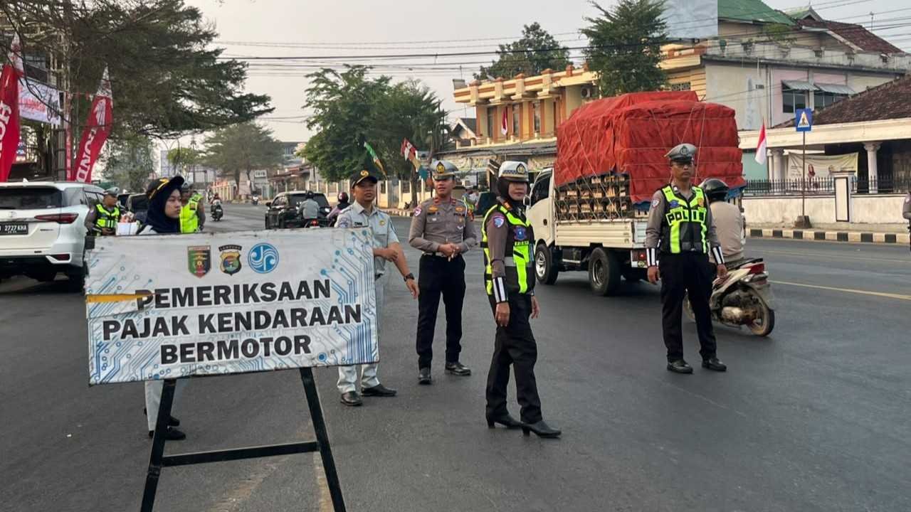 Polres Lampung Utara Gelar Razia Gabungan, Empat Motor Ditilang