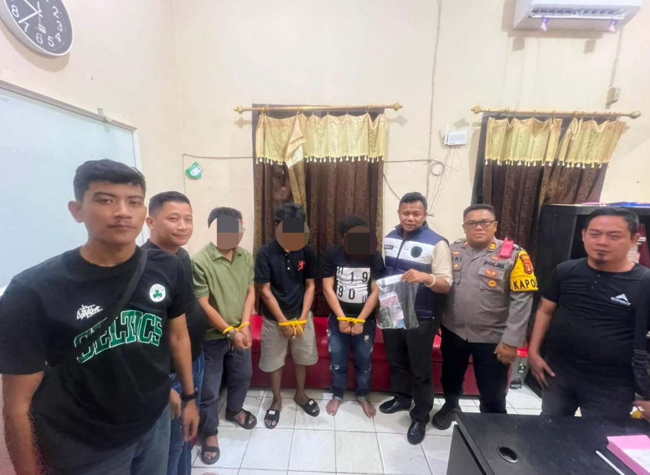 Tiga Orang Diamankan Polsek Bukit Kemuning, Diduga Terlibat Penyalahgunaan Sabu
