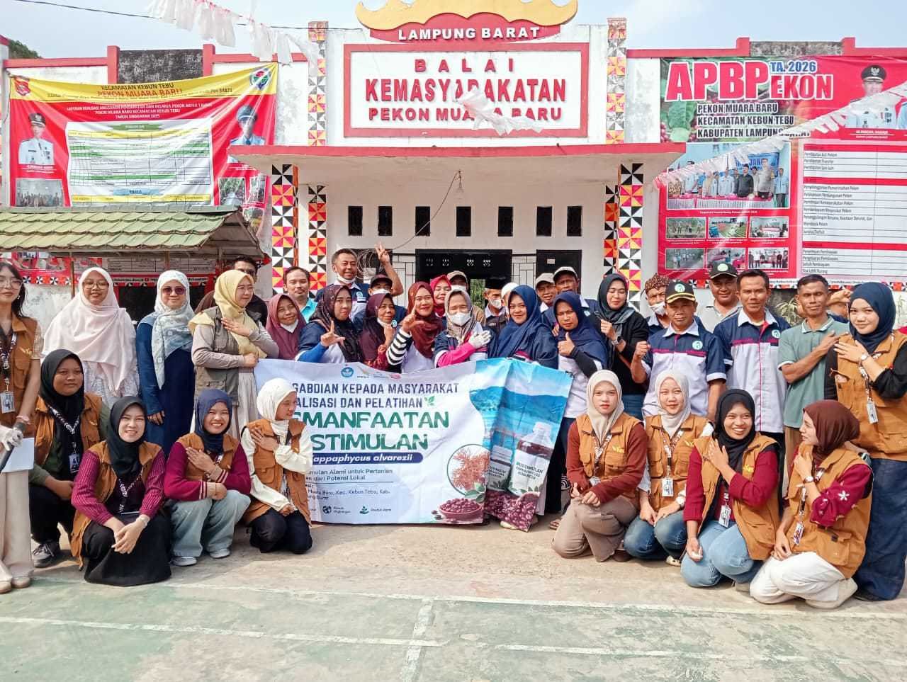KKN ITERA Kenalkan Biostimulan Rumput Laut untuk Tingkatkan Produktivitas Kopi Petani Muara Baru