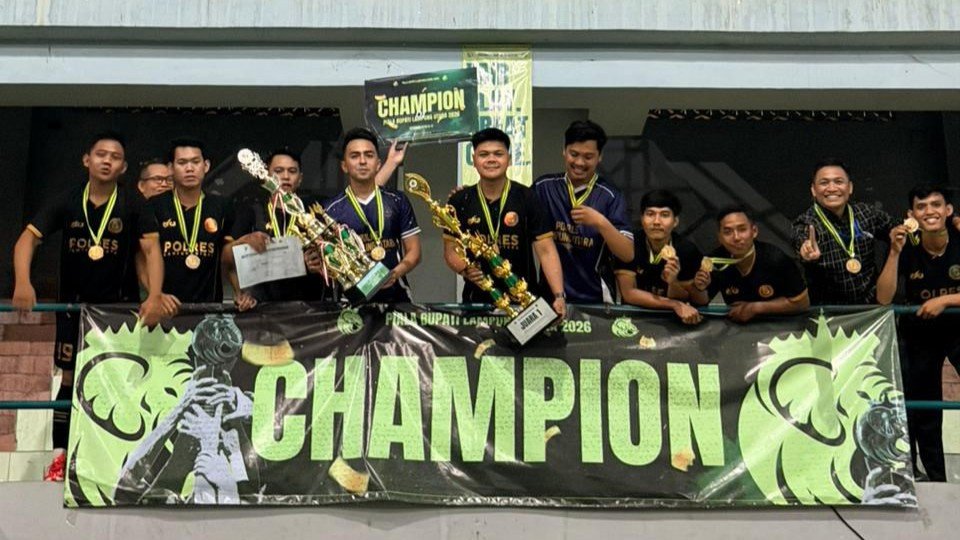 Polres Lampung Utara Juara I Turnamen Futsal Piala Bupati 2026, Ipda Sulthan Raih Best Goalkeeper