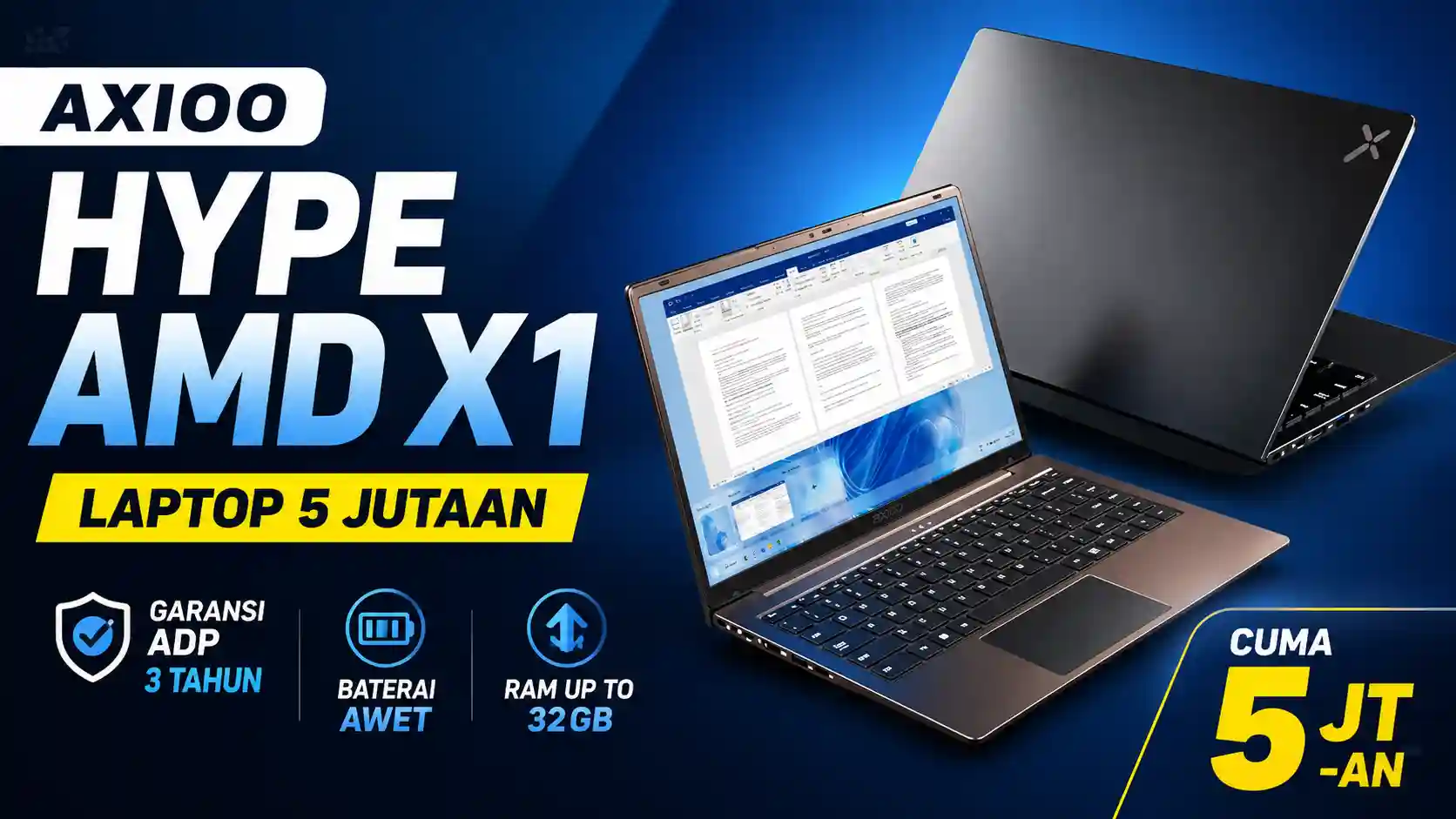 Axioo Hype AMD X1 Hadir dengan Garansi ADP 3 Tahun, Layak Dibeli?