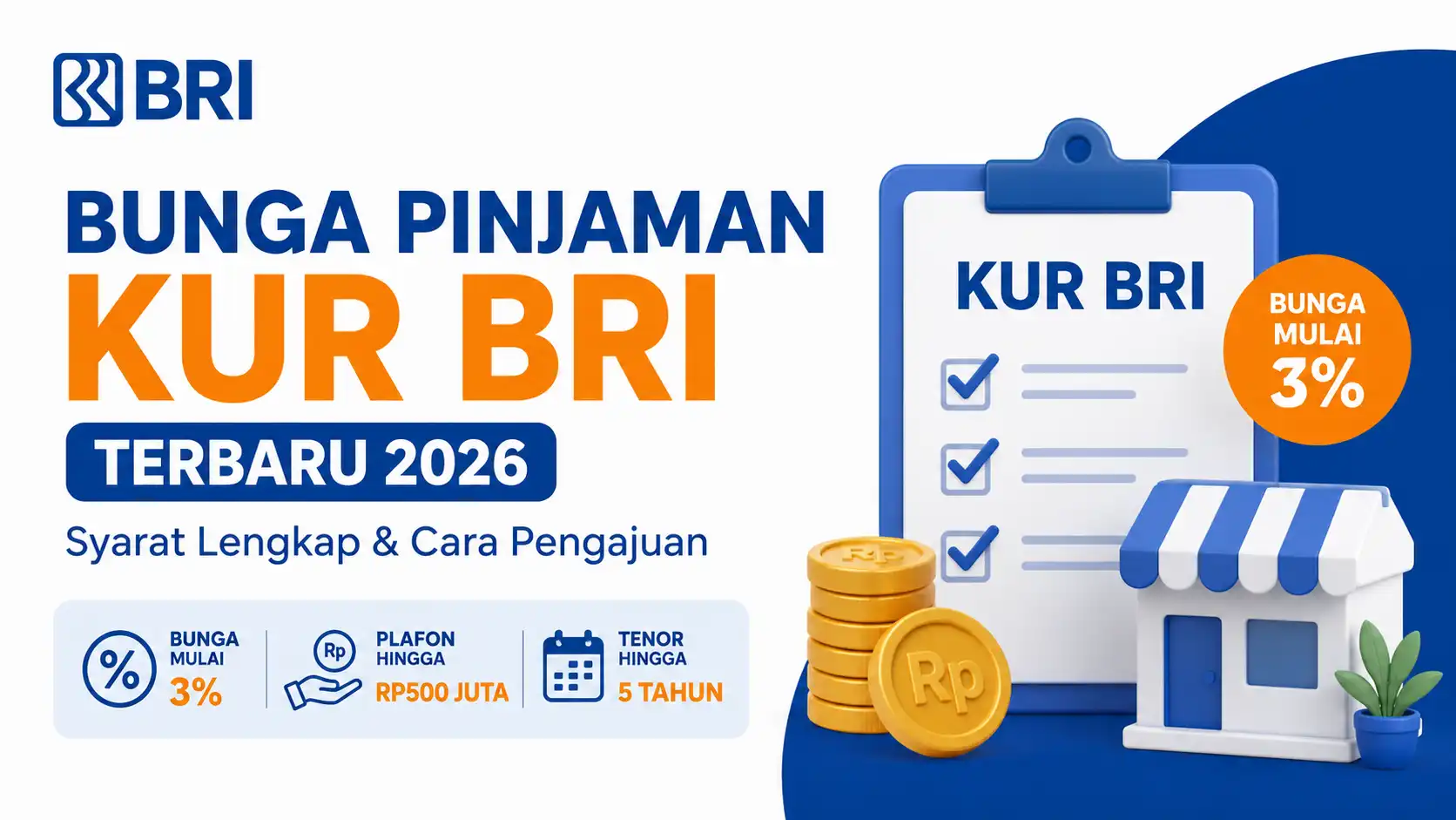 Bunga Pinjaman KUR BRI Terbaru 2026 Mulai 3 Persen, Simak Syarat dan Cara Pengajuannya