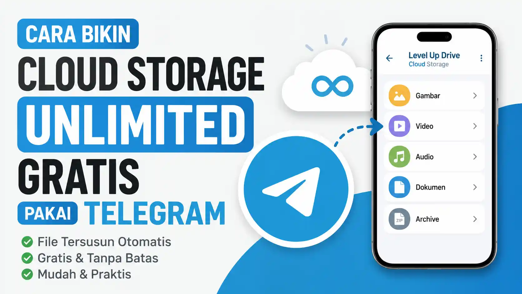 Cara Bikin Cloud Storage Unlimited Gratis di Telegram, Praktis Tanpa Langganan
