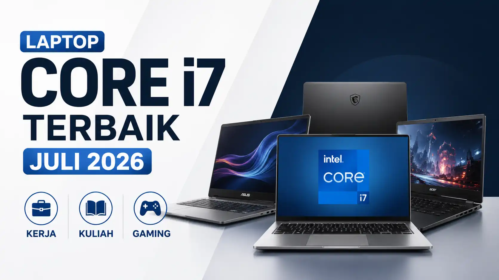 5 Laptop Intel Core i7 Termurah Juli 2026, Performa Kencang Mulai Rp9 Jutaan