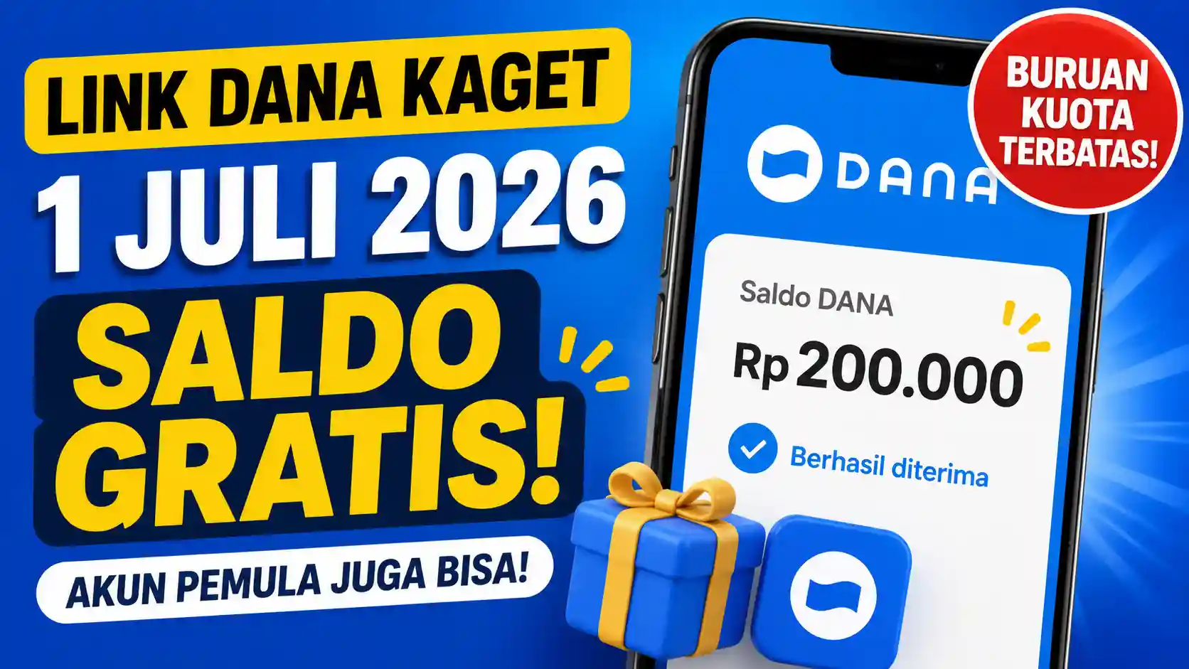 Link DANA Kaget 1 Juli 2026, Saldo Gratis untuk Akun Pemula di Awal Bulan