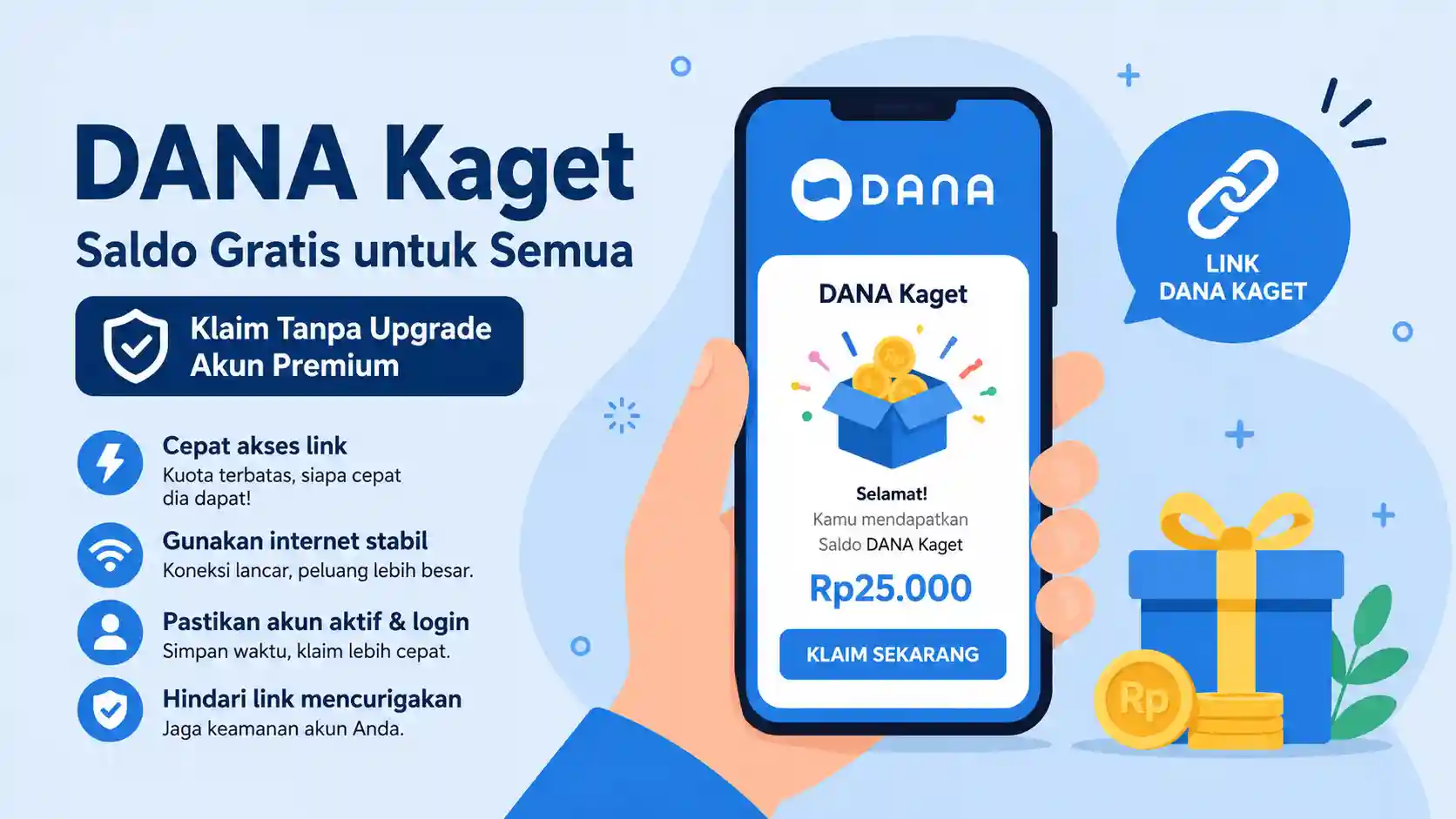 Link DANA Kaget Terbaru 16 Juni 2026, Klaim Tanpa Upgrade Akun Premium