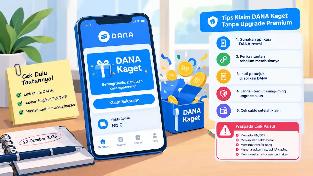 Link DANA Kaget Hari Ini 22 Oktober 2026, Begini Cara Klaim Saldo Tanpa Upgrade Premium