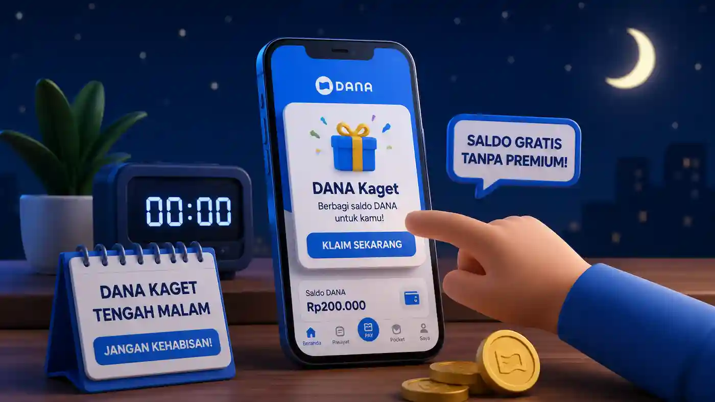 Berburu Link DANA Kaget Tengah Malam? Klaim Disini Tanpa Akun Premium