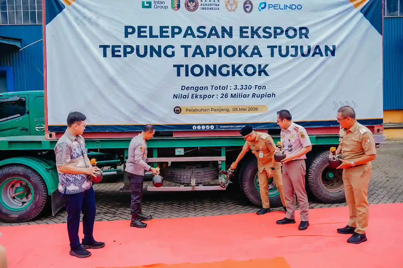 Ekspor Perdana 3.330 Ton, Lampung Tegaskan Dominasi Tapioka Nasional