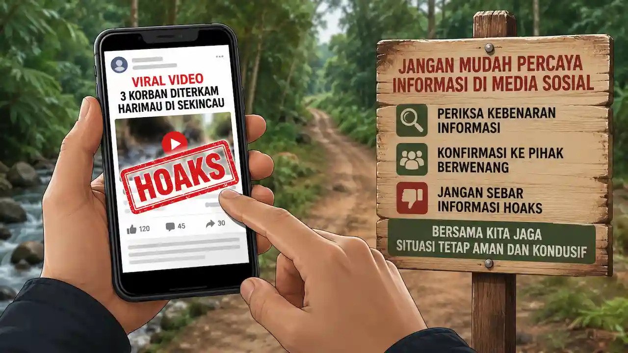 Video Tiga Korban Diterkam Harimau Dipastikan Hoaks, Warga Sekincau Diminta Tenang