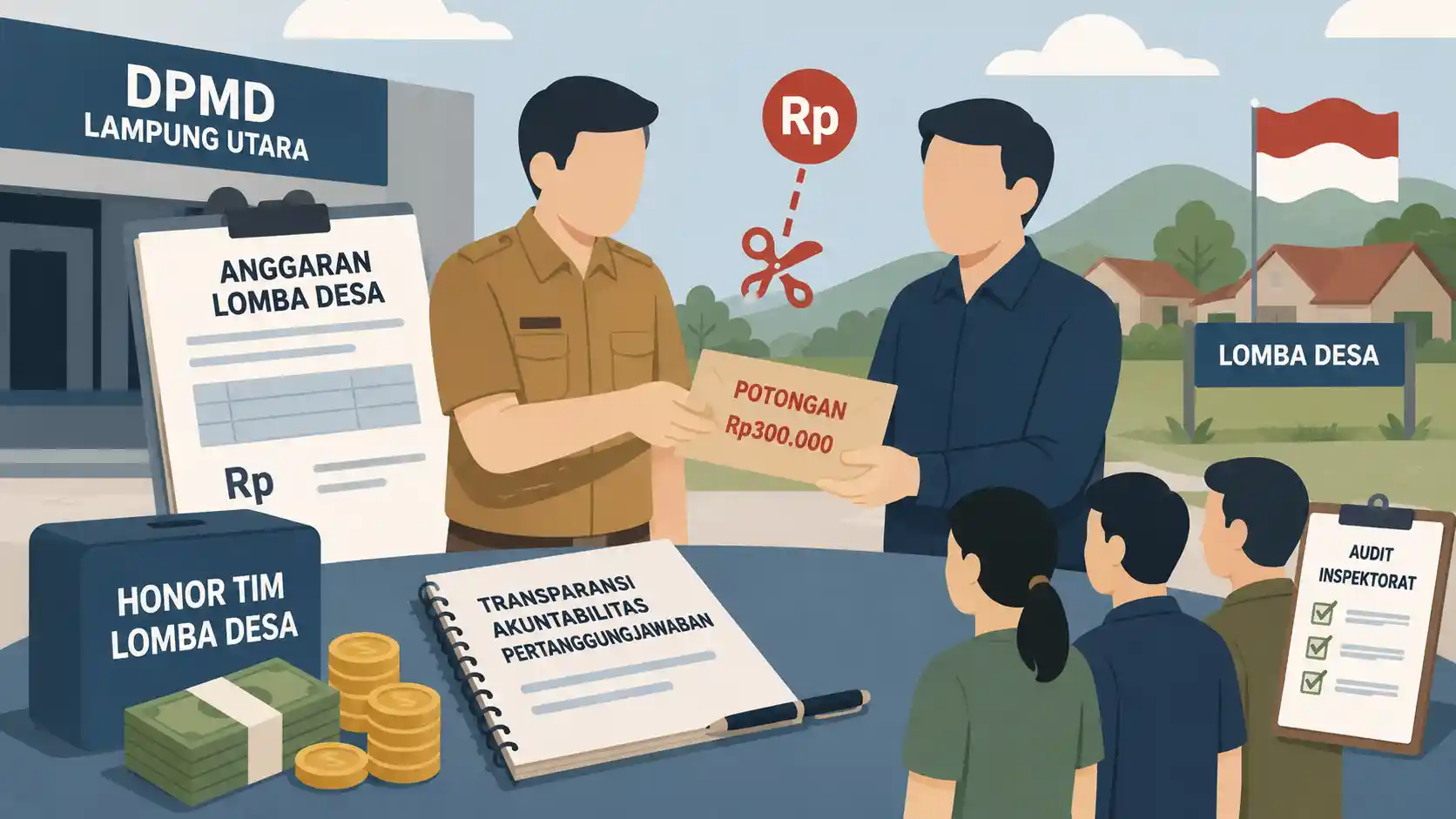 Honor Tim Lomba Desa Diduga Dipotong Rp300 Ribu, DPMD Lampung Utara Diminta Transparan