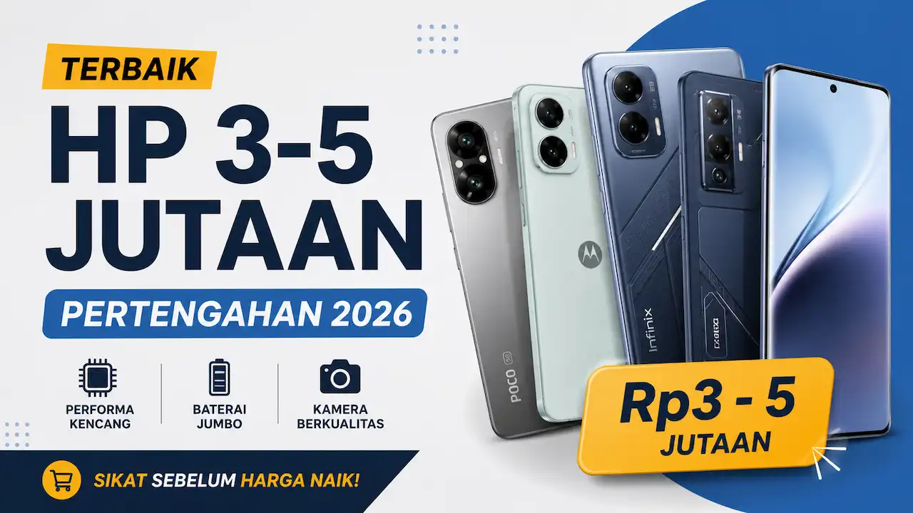 Daftar HP 3-5 Jutaan Terbaik Pertengahan 2026: Sikat Sebelum Harga Naik!