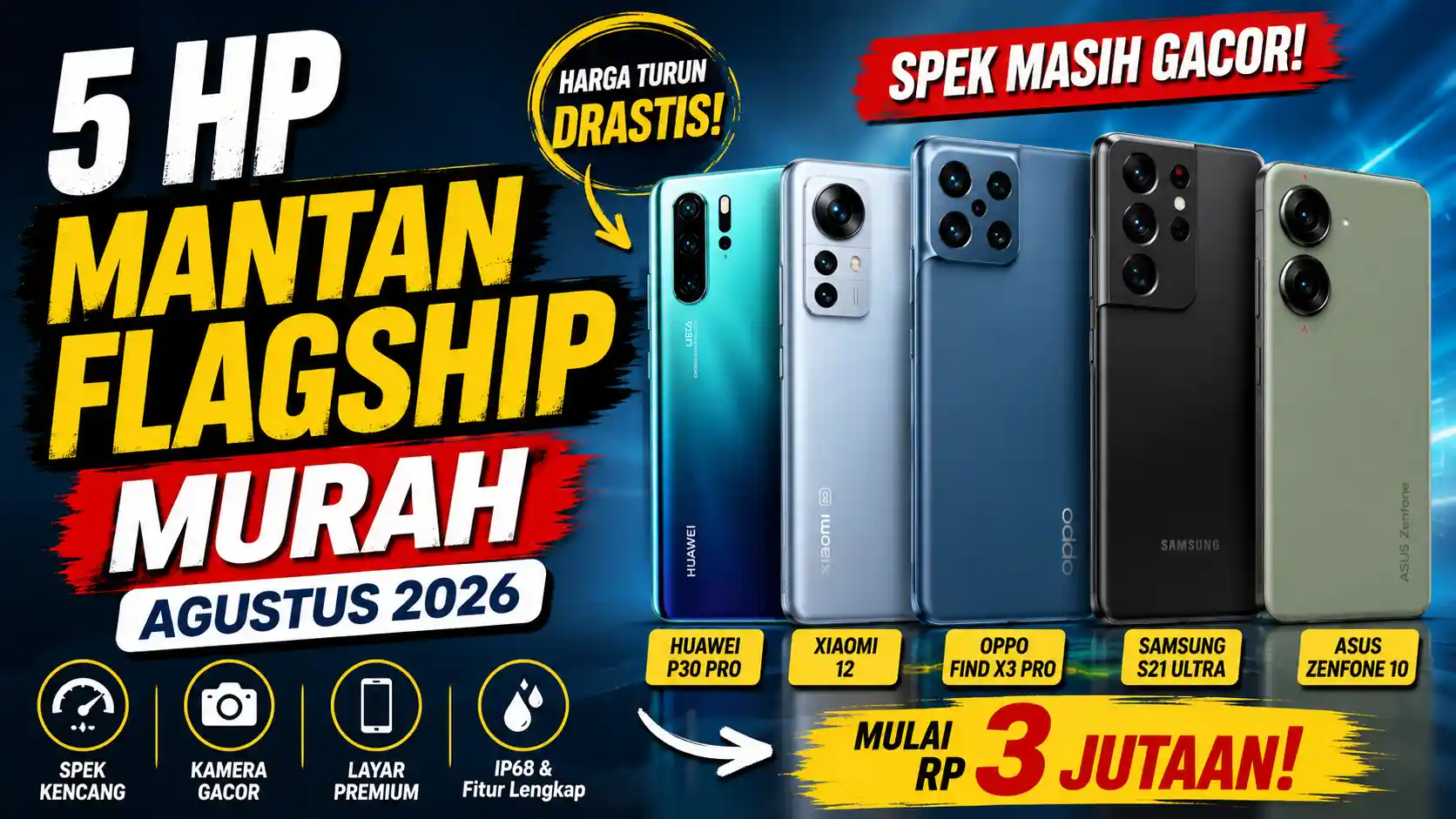 5 HP Mantan Flagship Murah Agustus 2026, Speknya Masih Gacor