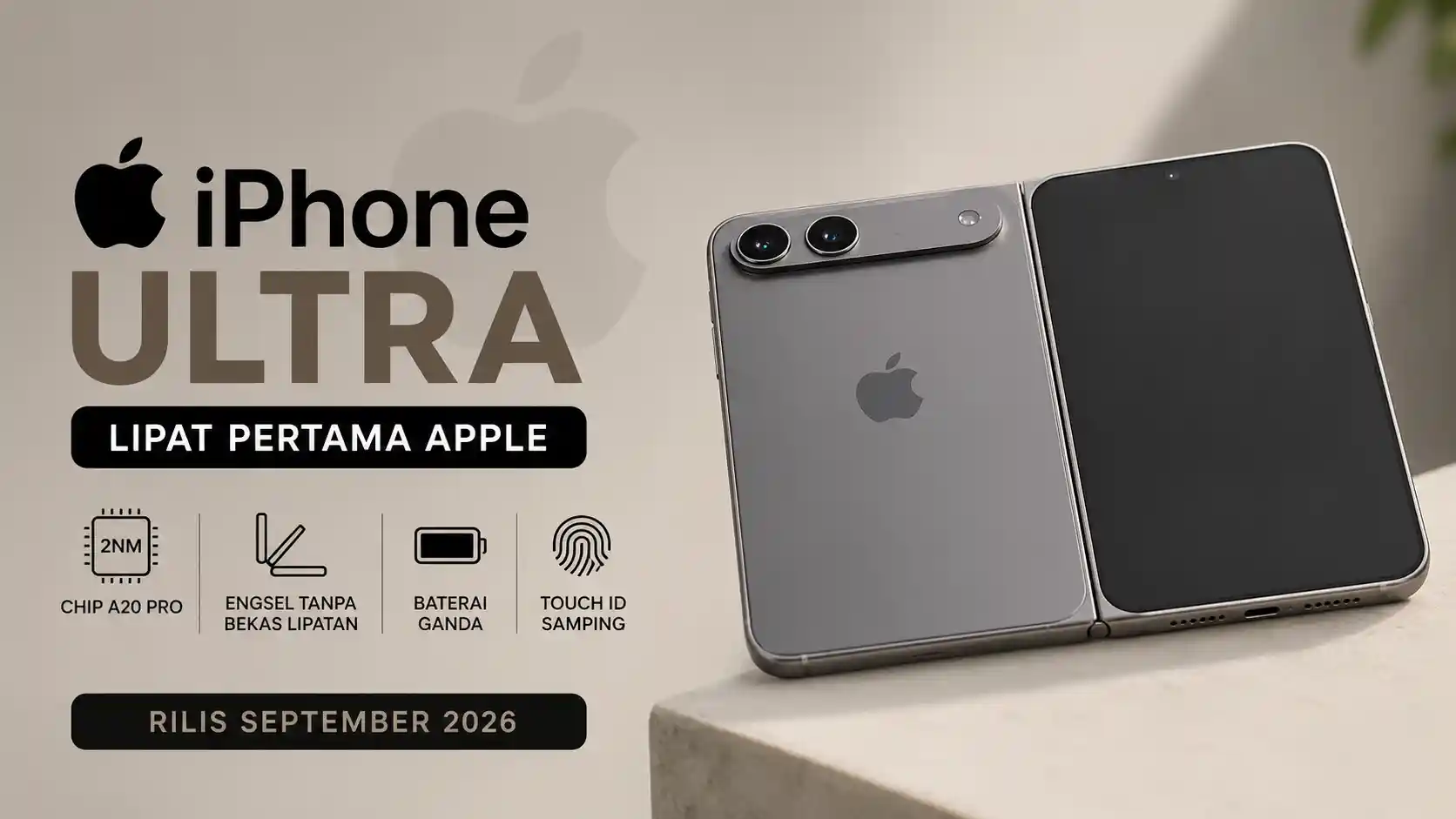 iPhone Ultra Lipat Siap Meluncur: Cek Bocoran Spesifikasi, Harga & Tanggal Rilisnya