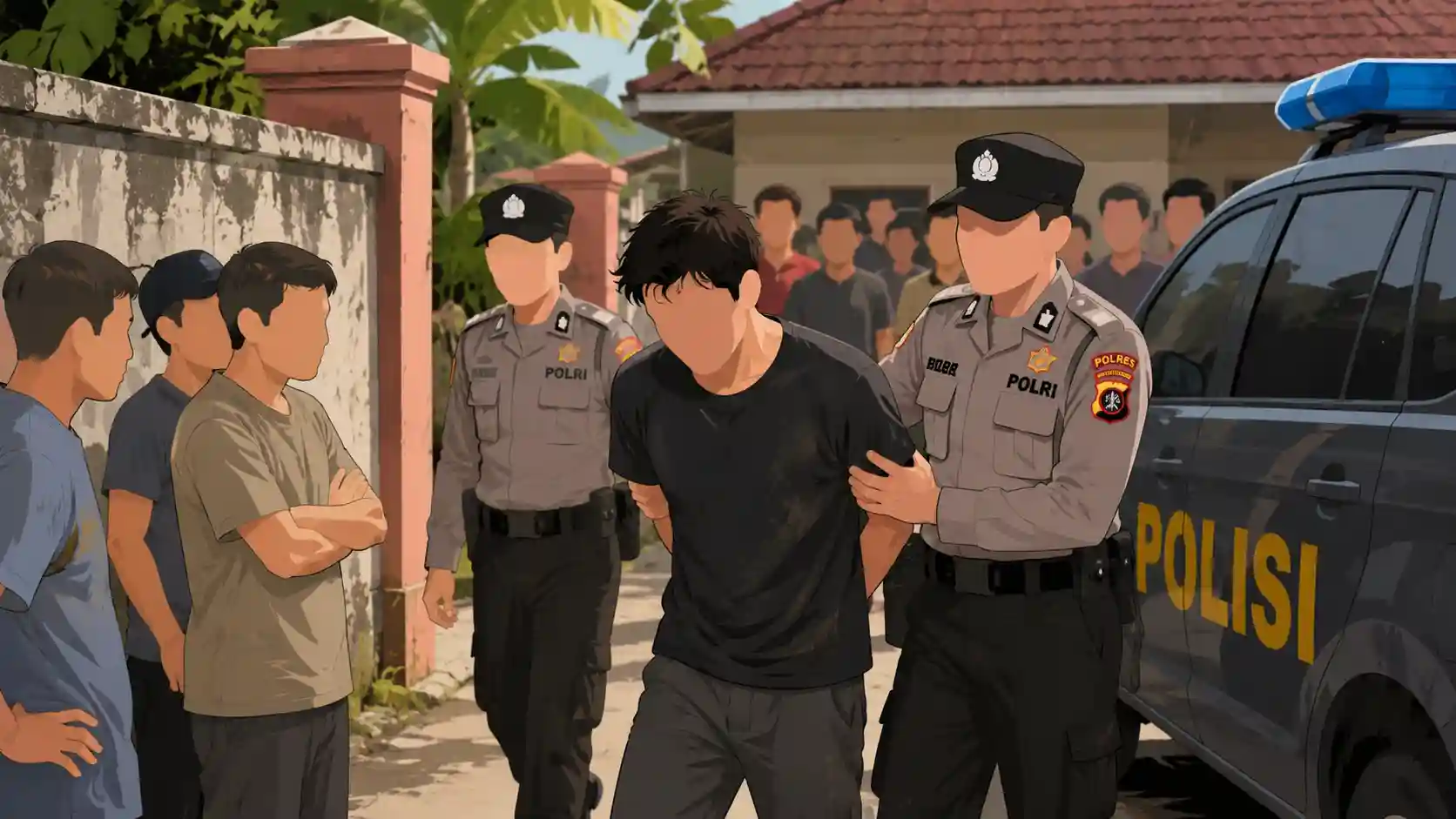 Masuk Pekarangan Rumah Warga Tanpa Izin, Pria di Abung Selatan Diamankan Polisi