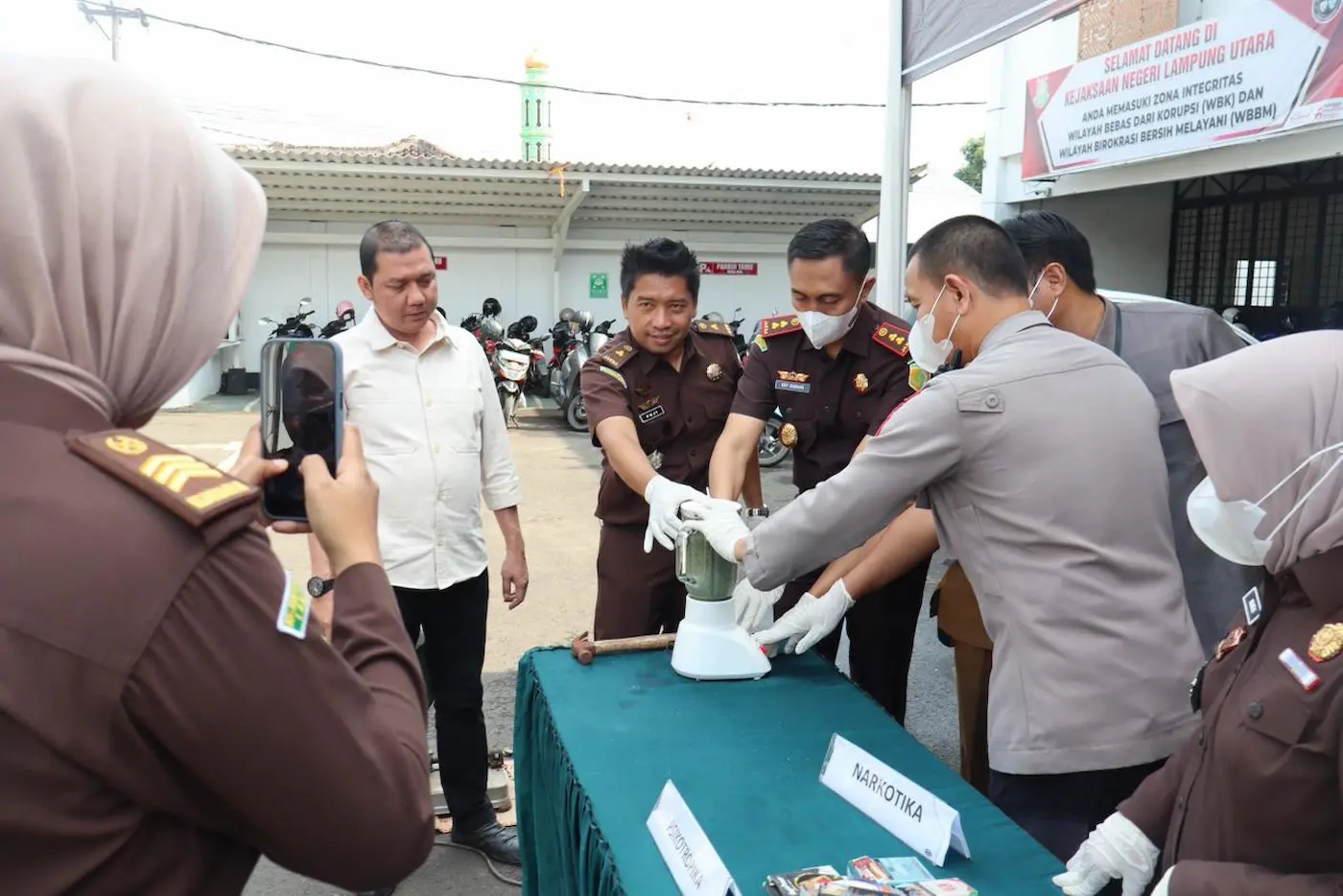 Kejari dan Polres Lampung Utara Musnahkan Barang Bukti 44 Perkara, Mayoritas Narkotika