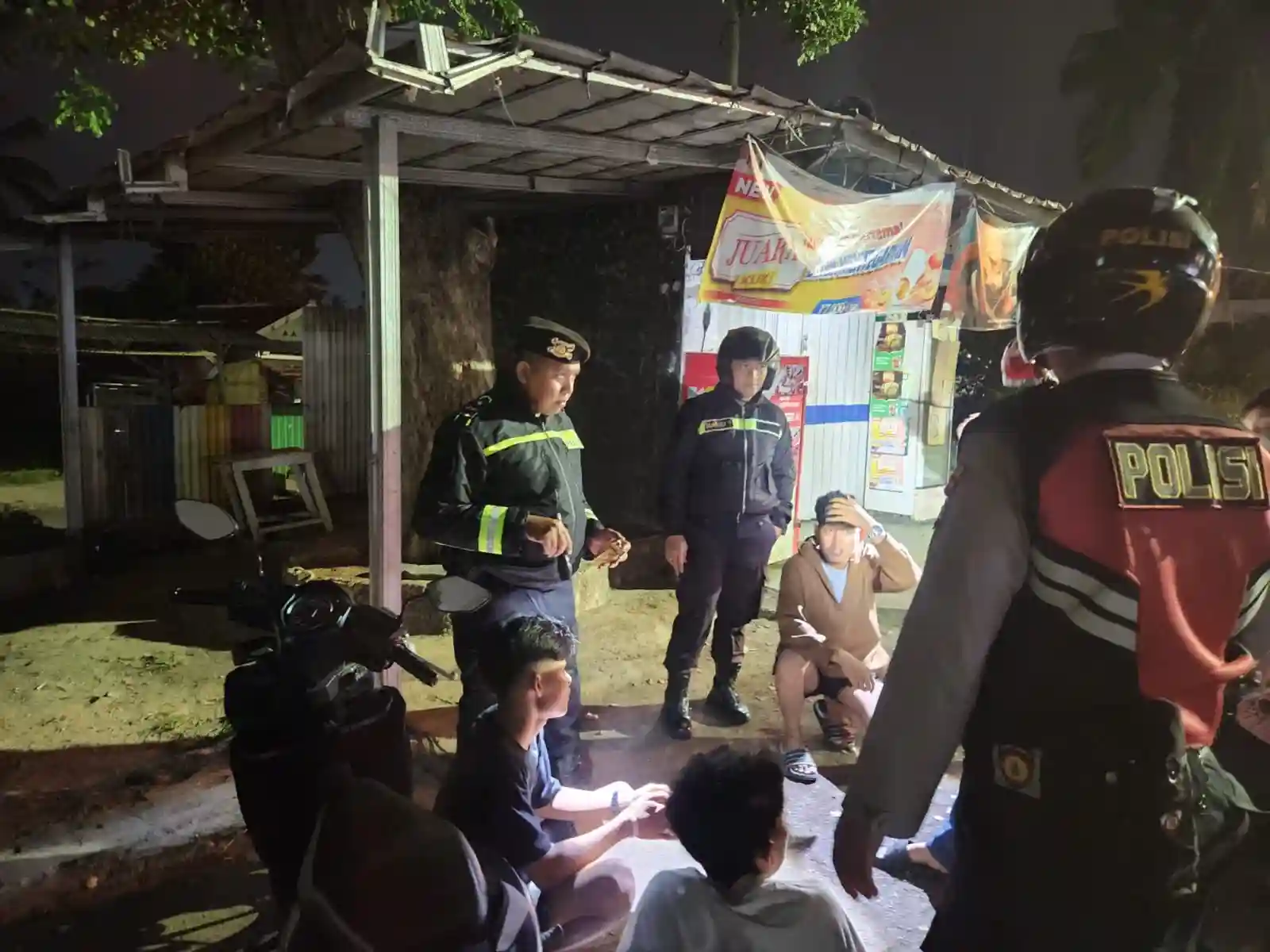 Patroli Malam Polres Lampung Utara Amankan Tiga Pemuda Diduga Gunakan Sinte