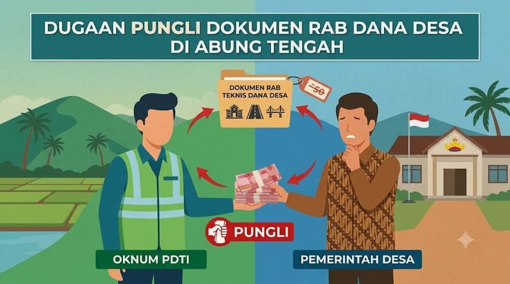 Oknum PDTI Abung Tengah Diduga Pungli Pembuatan RAB Dana Desa, Pendamping Bantah Tuduhan