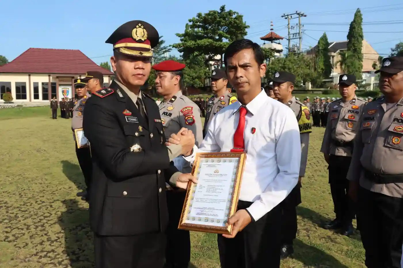 16 Personel Polres Lampung Utara Terima Penghargaan di Hari Pancasila
