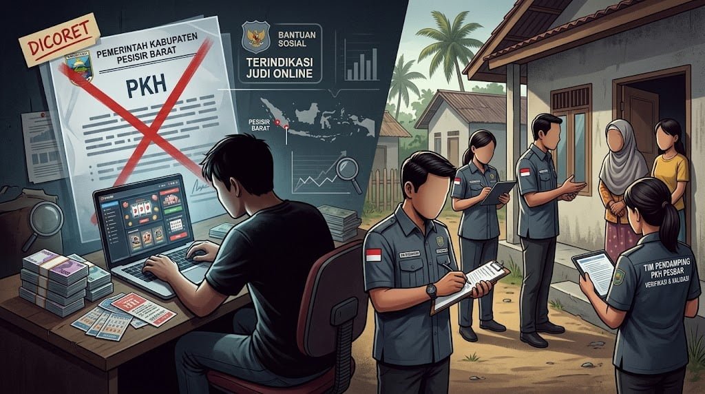 Terindikasi Judi Online, 319 Penerima PKH di Pesisir Barat Dicoret