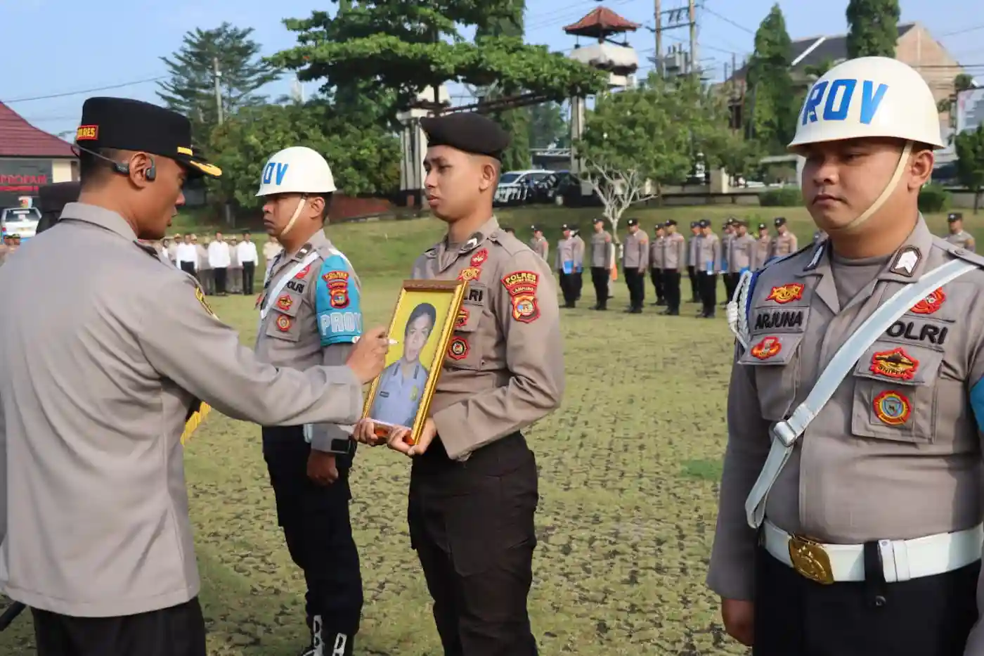 Kapolres Lampung Utara Pimpin Upacara PTDH, Ingatkan Anggota Jaga Integritas