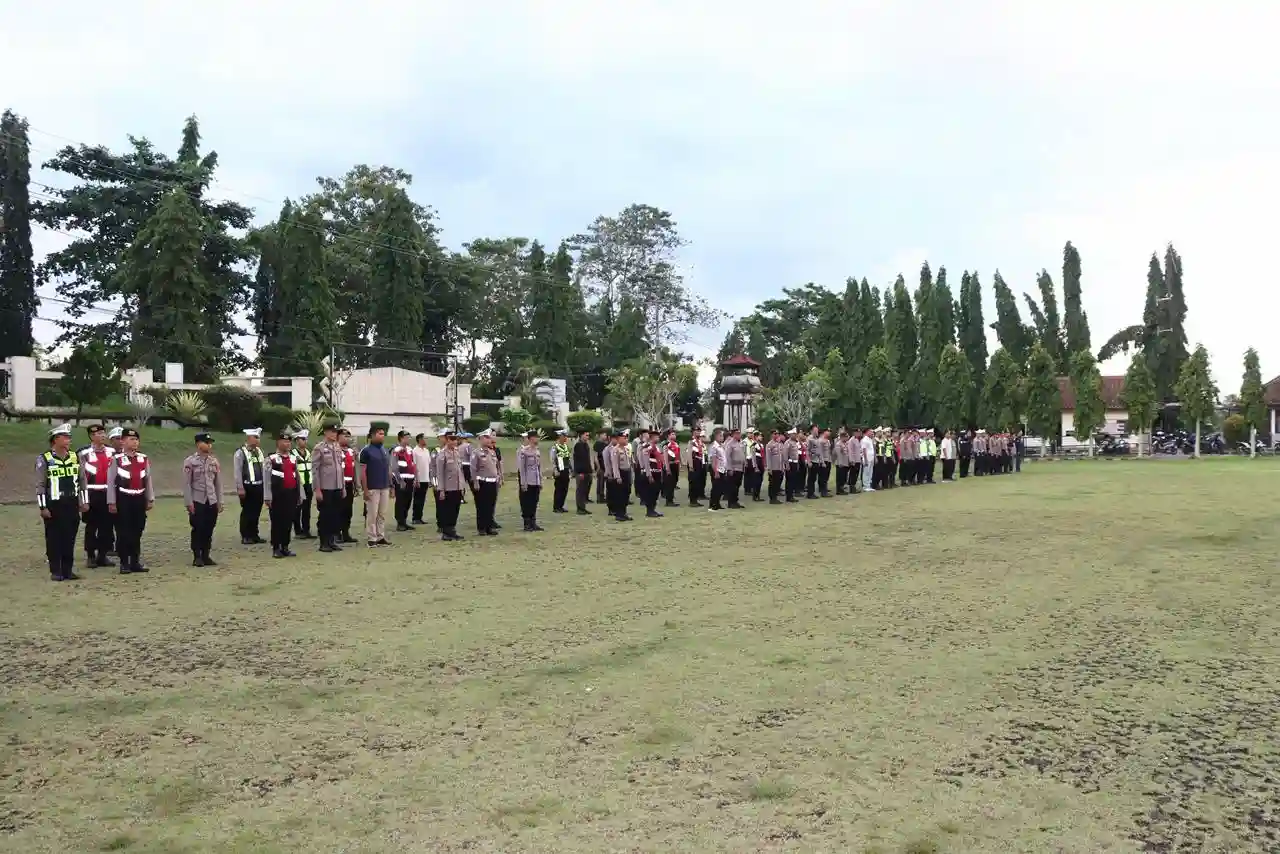 179 Personel Polres Lampung Utara Amankan Malam Takbiran Idul Adha