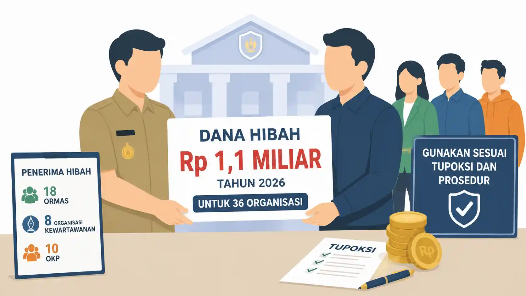 Pemkab Lampung Utara Salurkan Dana Hibah Rp1,1 Miliar kepada 36 Organisasi
