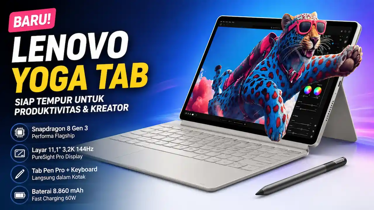 Lenovo Yoga Tab Punya Performa Buas, Pen Pro dan Keyboard Jadi Paket Bawaan