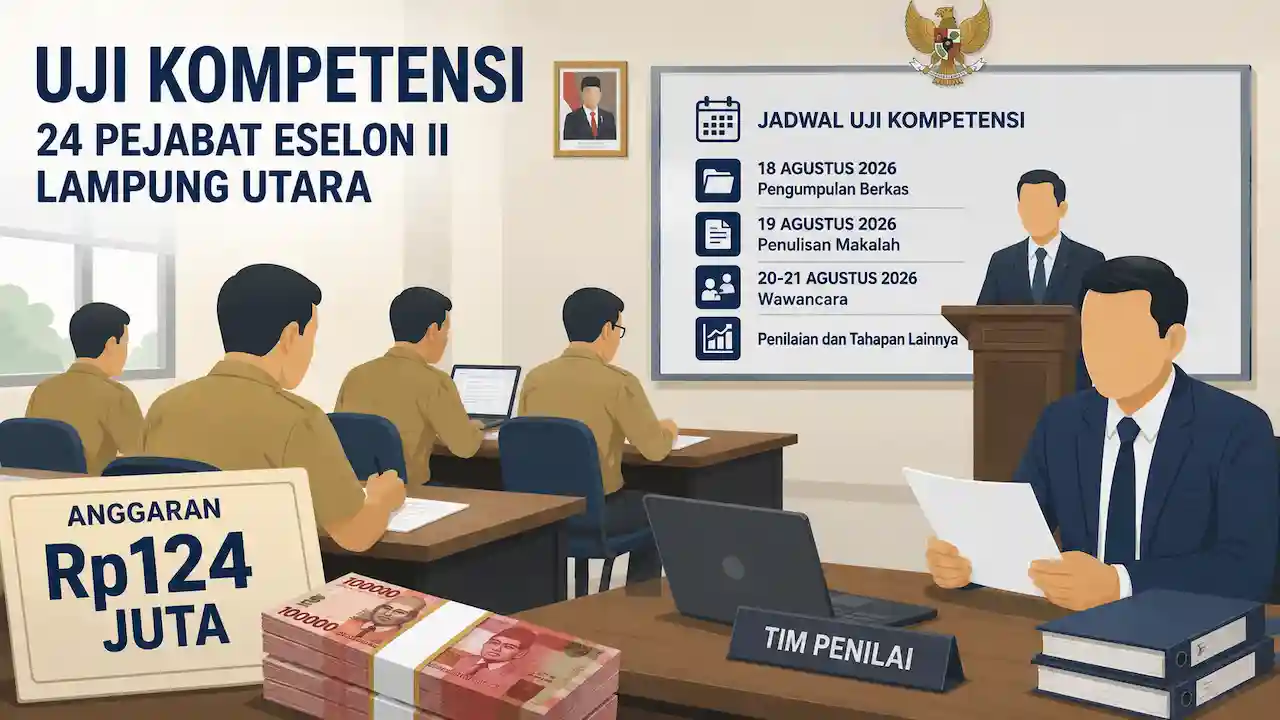 Pemkab Lampung Utara Kucurkan Rp124 Juta untuk Ukom 24 Pejabat Eselon II