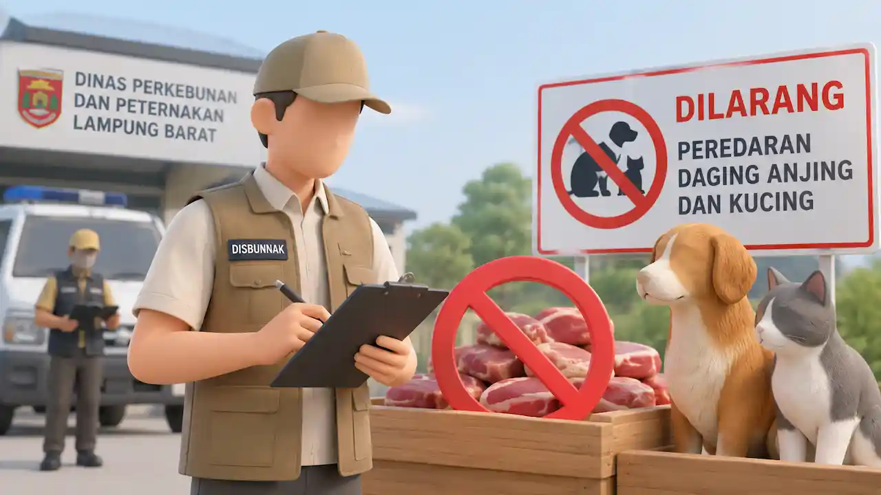 Cegah Peredaran Daging Anjing dan Kucing, Disbunnak Lambar Perketat Pengawasan