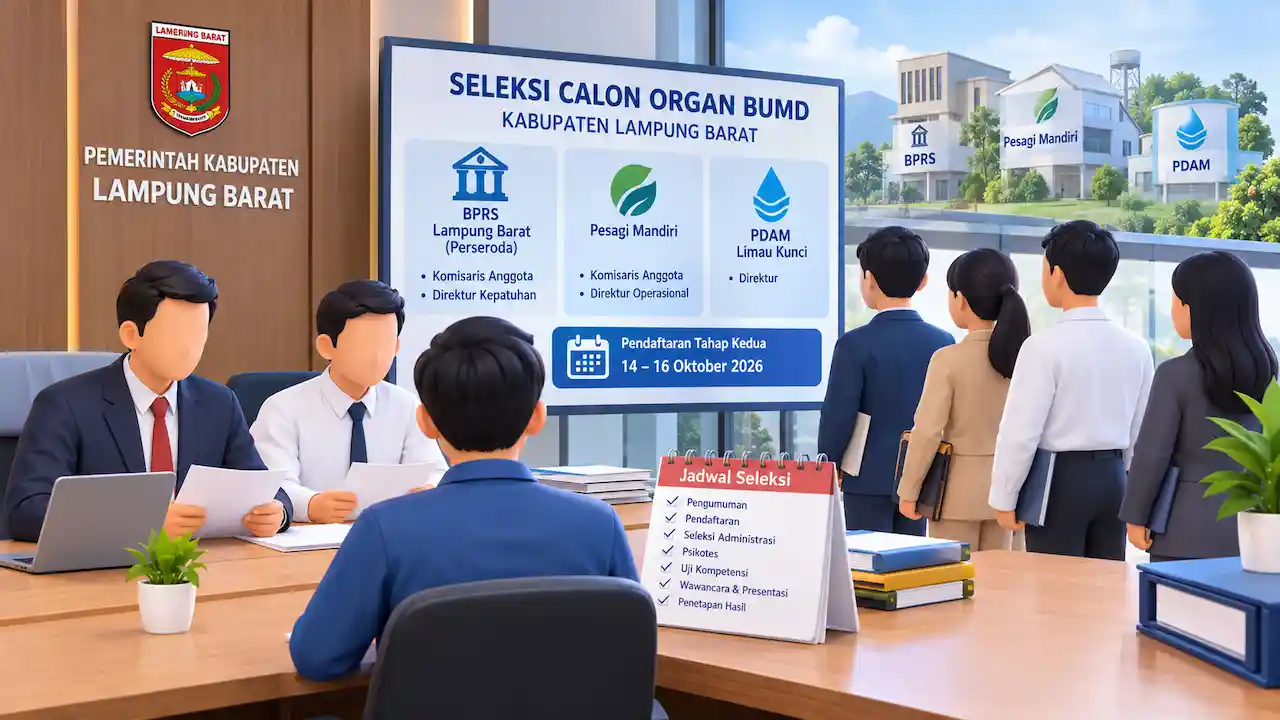 Kuota Belum Terpenuhi, Pansel BUMD Lampung Barat Buka Pendaftaran Tahap Kedua