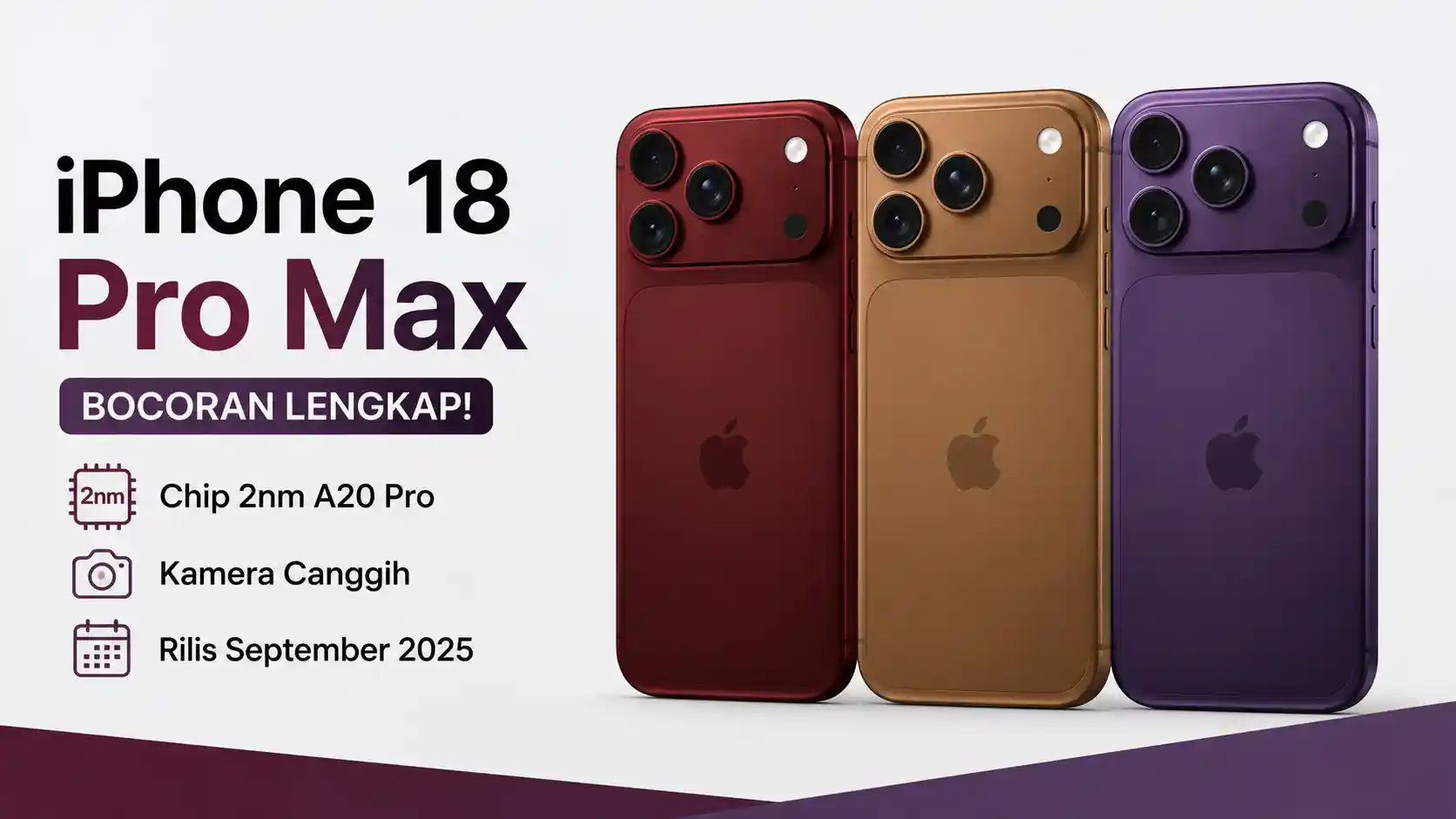 Bocoran iPhone 18 Pro Max, Chip 2nm dan Kamera Variable Aperture Siap Meluncur