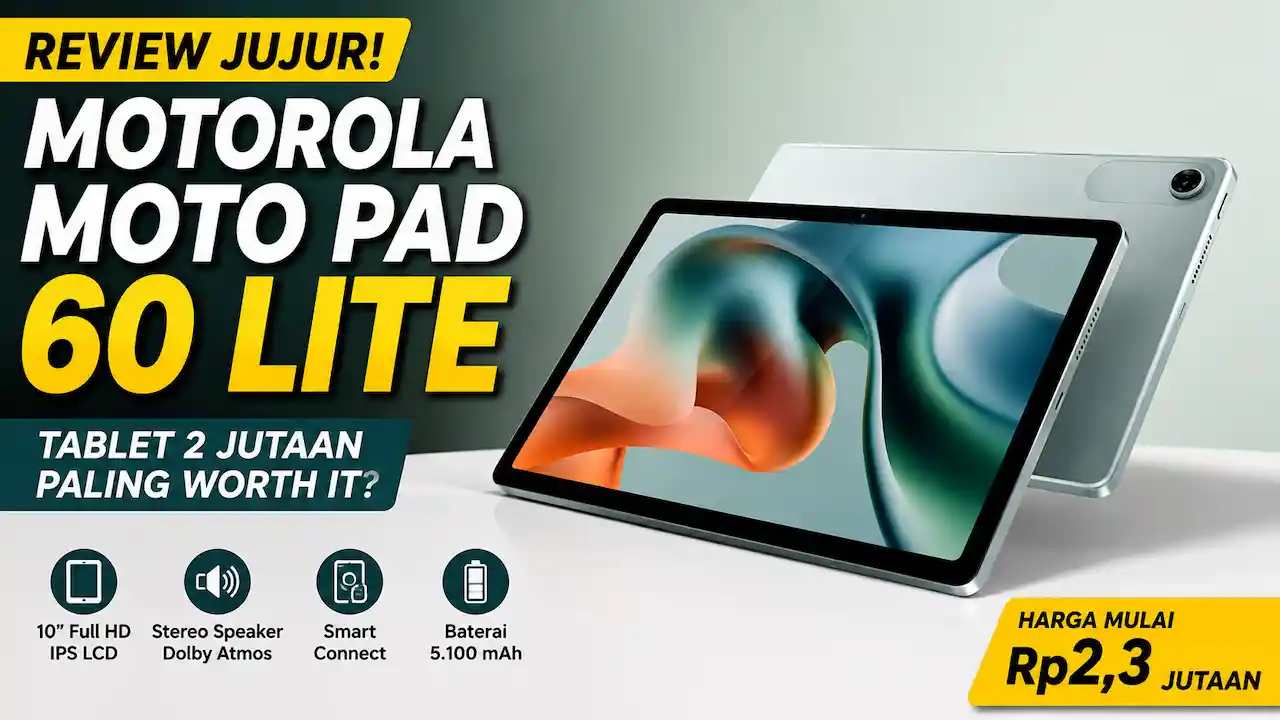 Review Motorola Moto Pad 60 Lite, Tablet Rp2 Jutaan dengan Fitur Premium untuk Kerja dan Belajar