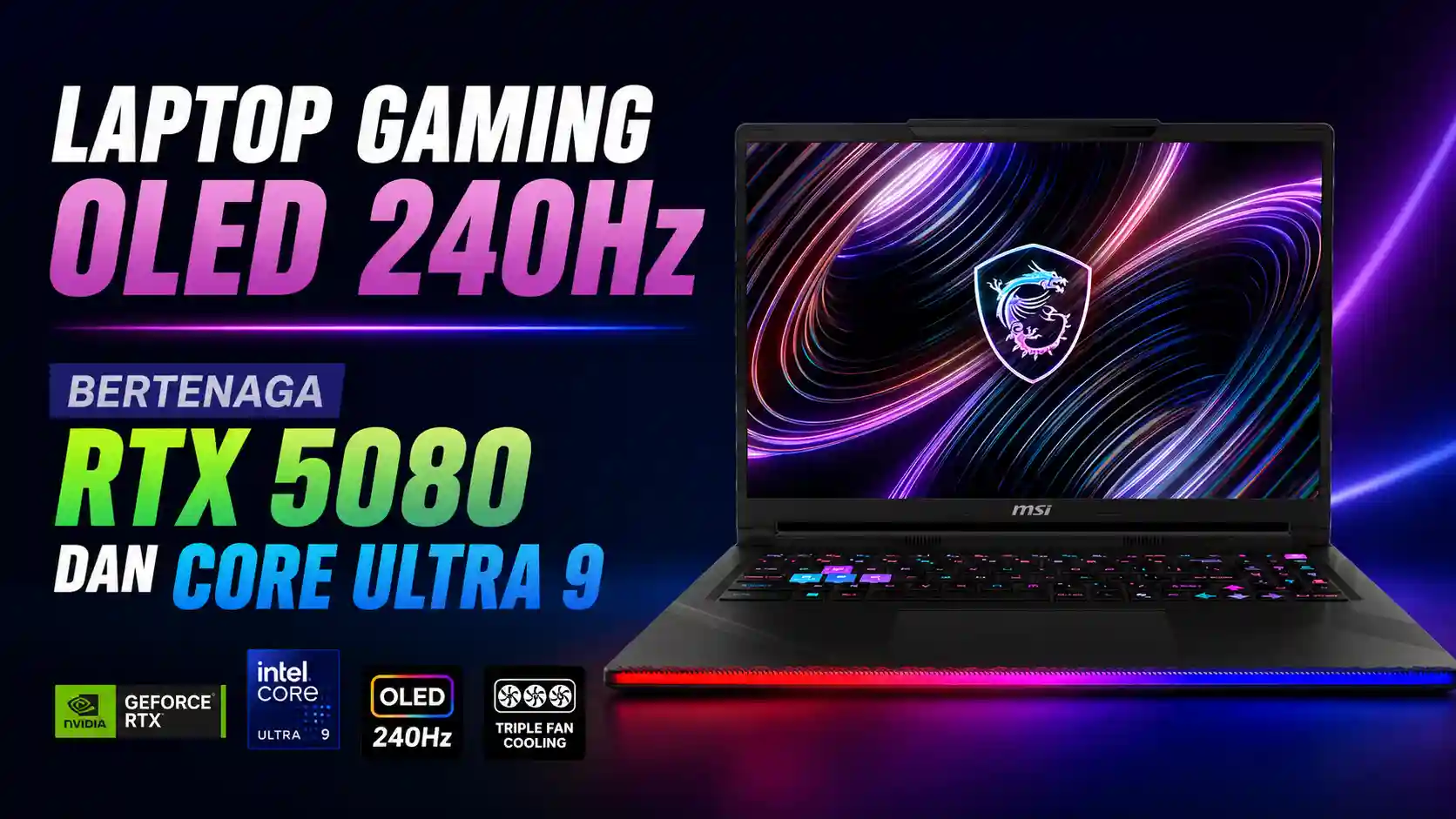 MSI Raider 16 Max HX, Laptop Gaming RTX 5080 dengan Performa hingga 300 Watt